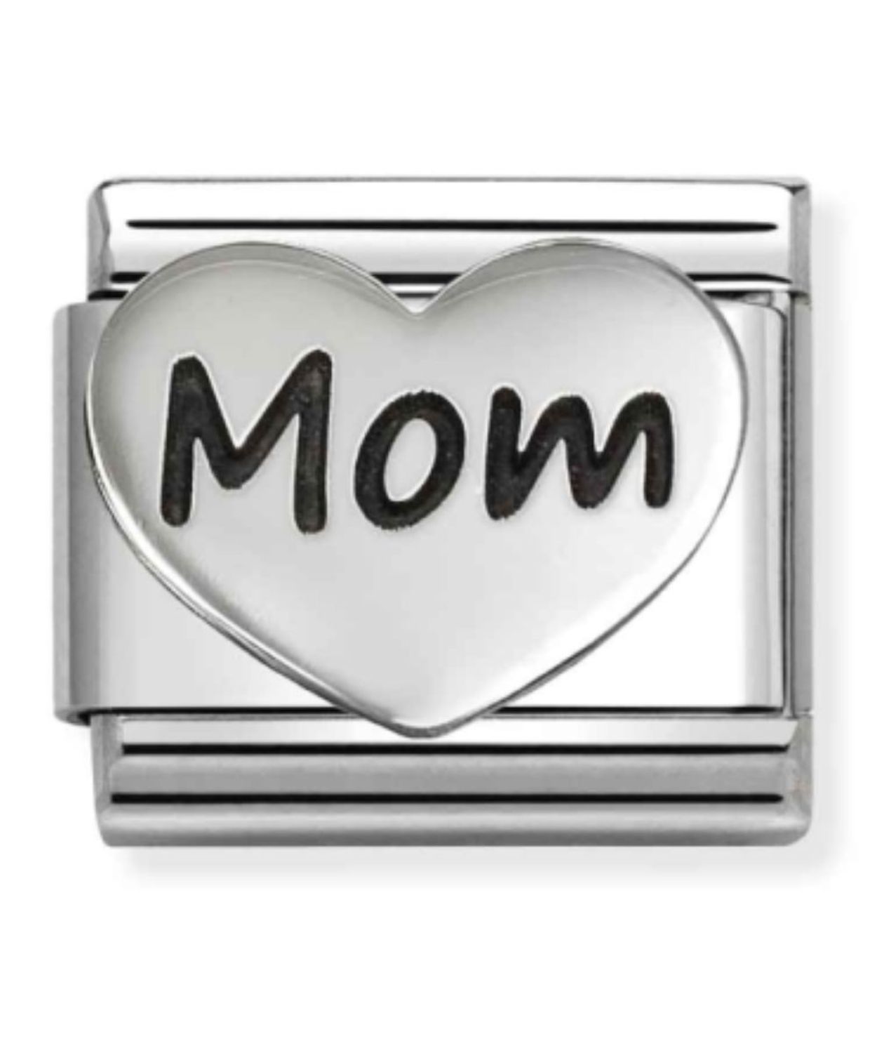 Charms Nomination Composable Silver serce z napisem mama ( mom) 33011425.jpg